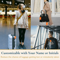thumbnail image 2 of ComfiTime Luggage Tags with Alphabet– TSA Approved Silicone Luggage Tags for Suitcases, Travel Bag Tags for Luggage, Baggage & Backpacks, Luggage Identifier w/ Privacy Cover, Stainless-Steel Loop, 2 of 13