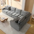 thumbnail image 7 of Kevinplus 5 Seats,Oversized Sectional Sofa,L Shaped Corner Couch for Living Room, Grey, 7 of 7