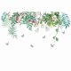 thumbnail image 1 of Green Hanging Leaf Wall Decals, Removable Fresh Plant Leaves Flower Vines Wall Stickers, Green Plants Wall Mural-Vine1-4, 1 of 4