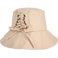 thumbnail image 3 of CoCopeaunts Summer Beach Hat for Women Hatband Foldable Fashion Solid Bucket Cap UV Protection Cross Bow Straps Fisherman Hat, 3 of 8