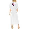 thumbnail image 3 of HAPPY BAY Women's Loungewear Loose Caftan Long Muumuu Nightgown 2X-3X White, Embroidery, 3 of 4