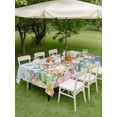 thumbnail image 3 of Easter Outdoor Tablecloth - 54x80 Inch Rectangle Dining Table Cover, Spring Rabbit Tail Eggs Eucalyptus Leaves Wood Waterproof Outdoor Table Cloth with Umbrella Hole & Zipper for Picnic/Patio/Party, 3 of 7