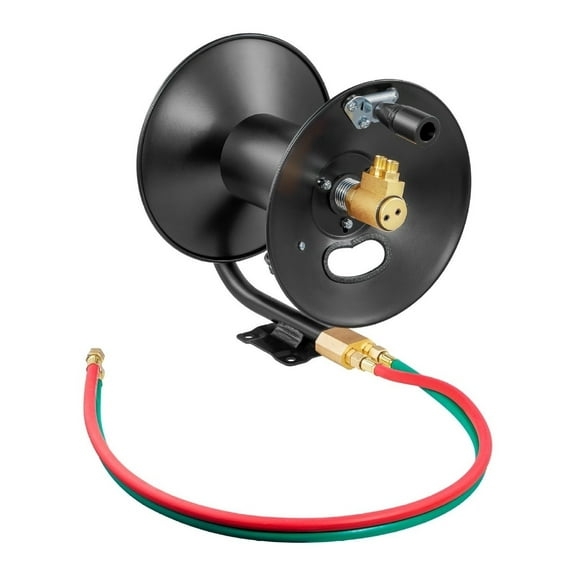 Welding Hose Reel Hand Crank Rewind Hose Reel Heavy Duty Steel for Workshops