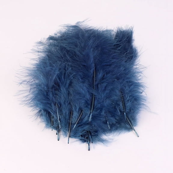 Firefly Hope 200Pcs 3.9-5.9 Inch Fluffy Feathers, Natural Craft Feathers for DIY Crafts, Wedding Party Decor, Floral & Holiday DecorationDark Blue A