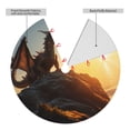 thumbnail image 2 of Sikiie Seaside Sunset Cool Dragon 30-48 inches {designName} Print Christmas Tree Skirt Snowman Xmas Tree Skirt with Edge Christmas Decorations for Holiday Party48", 2 of 7