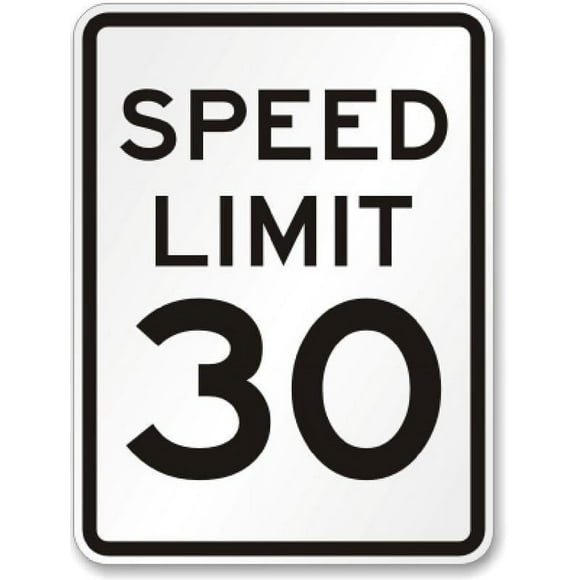 Size: 16" x 12" - Speed Limit Weatherproof Metal Sign