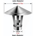 thumbnail image 2 of Capuchons de Pluie pour Cheminée 2-12 Po en Acier Inoxydable Cône Couvercle de Cheminée Pince Réglable Ajustement Sécurisé Capuchon de Cheminée pour une Isolation Parfaite Couvercle de Ventilation Extérieur (220mm/8.7 Po), 2 of 7