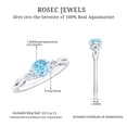 thumbnail image 5 of Rosec Jewels Natural Aquamarine Promise Ring for Women - Celtic Knot Ring - 6 mm - Ready to Gift for Valentines Day, 10K White Gold, US 11.50, 5 of 6