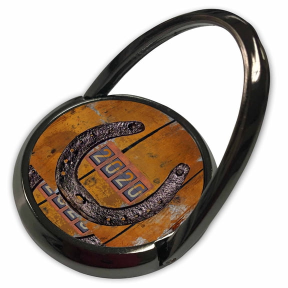 3dRose, Imago of Rustic Horseshoe on Wooden Wall, 2020 New Year, Phone Ring