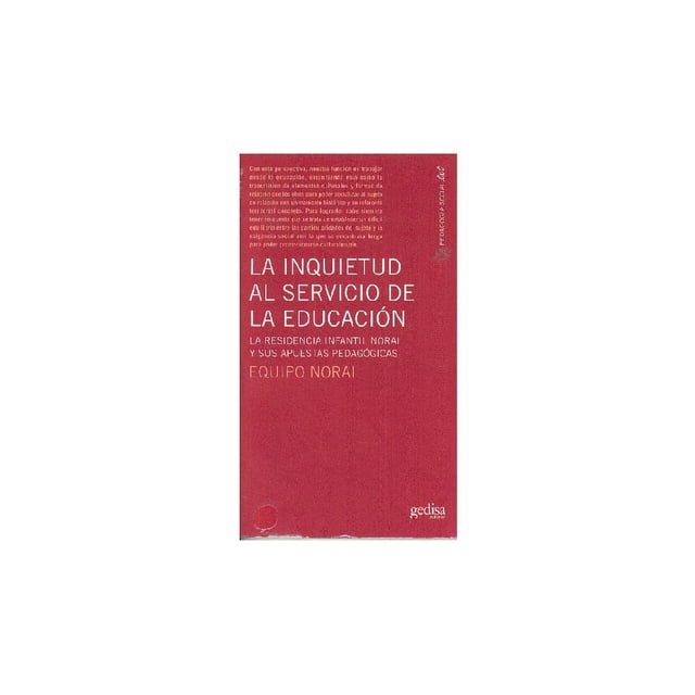 Inquietud al servicio de la educación Gedisa 9788497842051