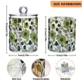 thumbnail image 5 of Yayeee 2 Pack Qtip Holder Bathroom Cotton Swab Canister with Lid Clear Dispenser Set, Retro Flower Print, 5 of 6