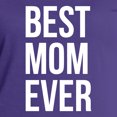 thumbnail image 2 of Best Mom Ever White Print Womens T-Shirt Purple (XL), 2 of 2