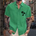 thumbnail image 2 of Yiaimeir Men's Vintage Button Down Bowling Shirts Short Sleeve Summer Beach Shirt，Size M-3XL, 2 of 4