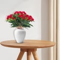 thumbnail image 4 of BESEW7 Faux Flowers for Outdoor Planters Impatiens Bouquet Fake Plants for Porch Patio Balcony Spring Summer Garden Home Decoration Red, 4 of 8