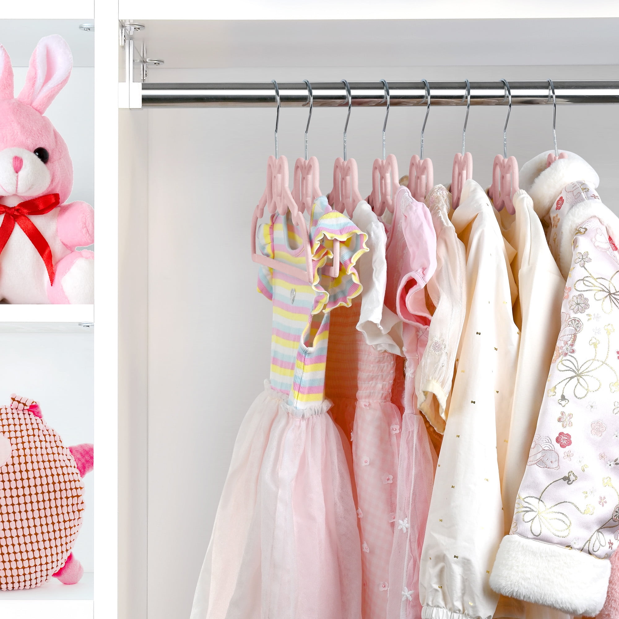 Ollieroo Kids Velvet Hangers 50 Pack, Premium Non-Slip Baby & Toddler Clothes Hangers, Durable, 360° Swivel Hook, 12.8"