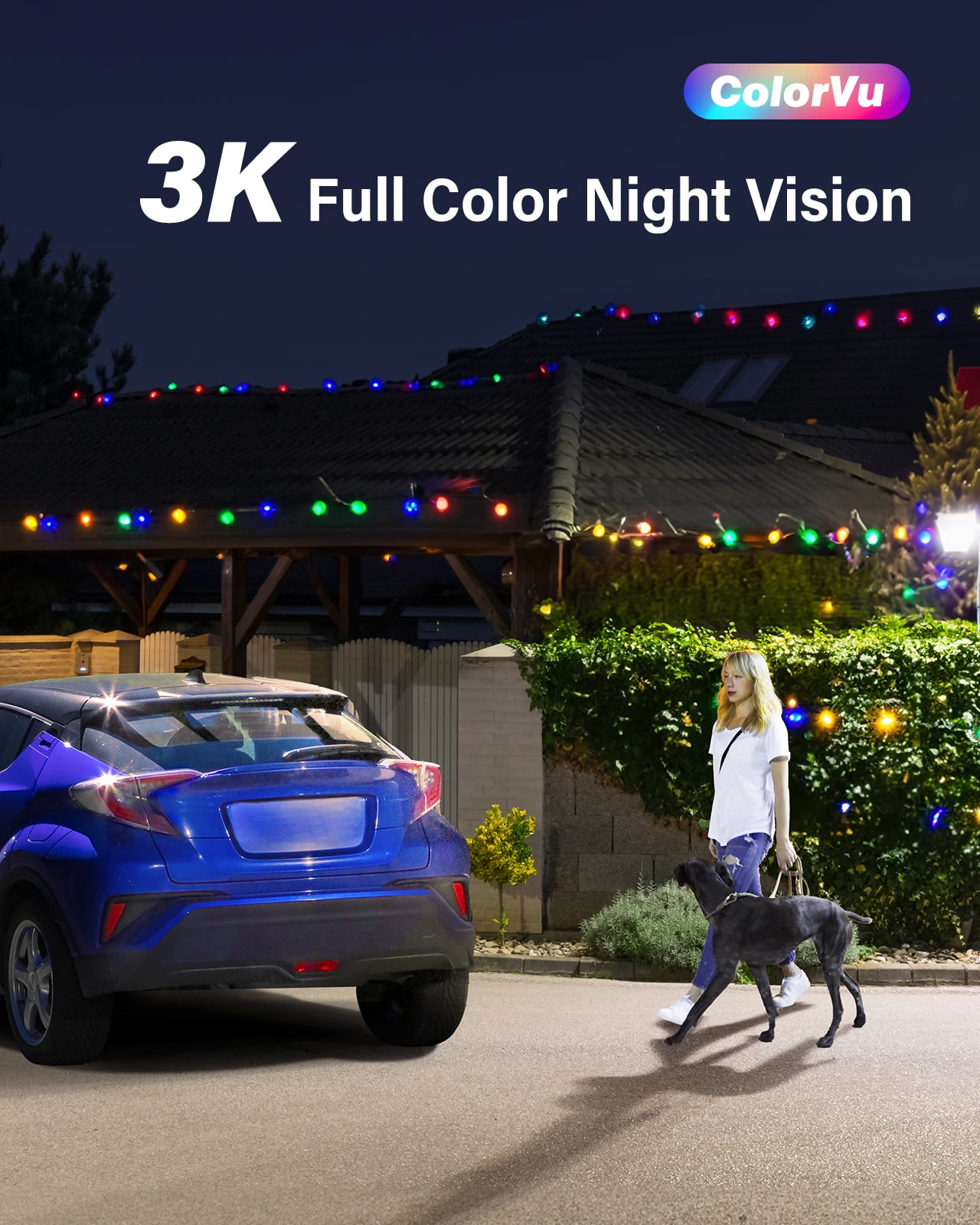 ANNKE 3K Add-On Security Bullet Camera with Full Color Night Vision, 4-in-1 TVI/AHD/CVI/CVBS CCTV Surveillance Bullet Cam with Built-in Mic, 2.8mm Lens, IP67 Weatherproof