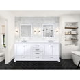 thumbnail image 6 of 80 in. W White Double Vanity, Cultured Marble Top / Long - lasting, Stain - resistant with Faucet & Mirrors, 6 of 6