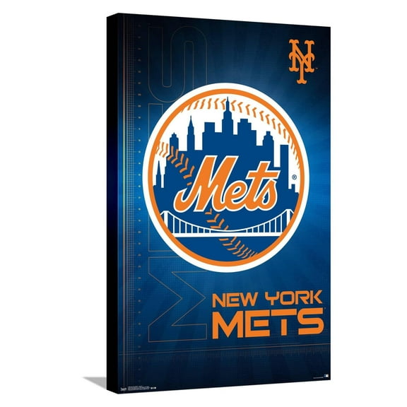 MLB New York Mets - Logo 16 Canvas Wall Poster, 14.725" x 22.375"