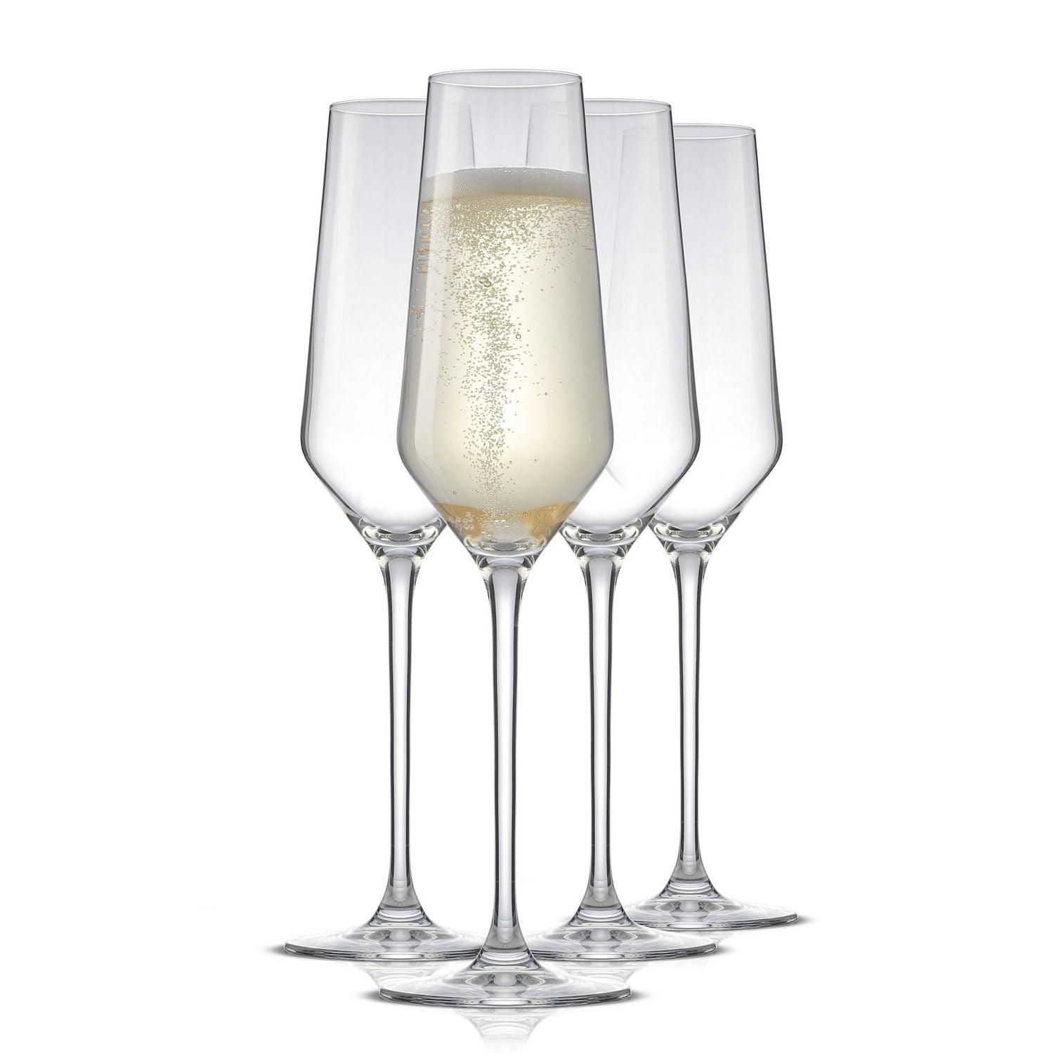 Layla Crystal Champagne Glasses - 6.7 oz - Set of 4