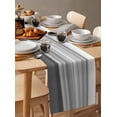 thumbnail image 3 of Gradient Water Ripple Table Runners 90 Inches Long, Cotton Linen Fabric Table Runner Dresser Scarf, Gray Geometric Abstract Modern Tablerunner for Party/Kitchen/Dinner/Wedding Decor 13''x90'', 3 of 7