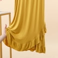 thumbnail image 5 of Blmnix Chemise Nightgowns Women Nightgown Sleepshirts Bamboo Nightgowns Nightgowns Short Sleeve Crew Neck Below-the-Knee Yellow Cute Nightgowns for Women,XXL, 5 of 9