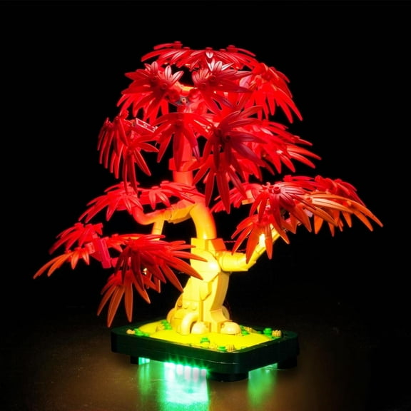 Light Compatible with Lego Japanese Red Maple Bonsai Tree, LED Lighting Compatible with Lego 10348, Light up Your Botanical Collection (Lights Only, No Tree) (Light Control Version)