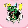 thumbnail image 4 of Inktastic I'm One Dinosaur Boys or Girls Baby Bib, 4 of 4