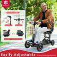 thumbnail image 4 of Trottinette de Mobilité Électrique Motorisée pour Adultes, 3 Options de Vitesse + Marche Arrière, Siège Grand Amélioré avec Accoudoirs - Noir Mat, 4 of 12