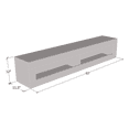 thumbnail image 5 of Fly Modular Wall Mounted Floating Media Cabinet (Type-51) White, 5 of 5