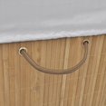 thumbnail image 3 of vidaXL Bamboo Laundry Bin Rectangular Natural, 3 of 5