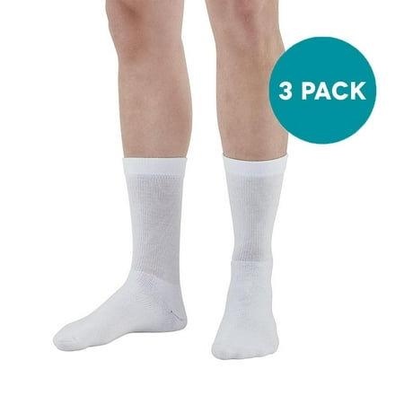 Ames Walker AW Style 130 Coolmax 20-30 mmHg Crew Compression Socks (3-Pack)   - Relieves tired aching and swollen legs - Symptoms of varicose veins - Keeps feet dry and
