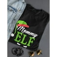 thumbnail image 3 of Mommy Elf Christmas Design Women Black T-Shirt, Female Small, 3 of 4