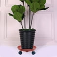 thumbnail image 4 of Plant Saucer under $5! CQCYD Flower Pot Tray with Rollers Mobile Drip Pan for Large Pots, Thickened Plastic Plant Caddy with Reservoir for Indoor Outdoor Garden, 4 of 6