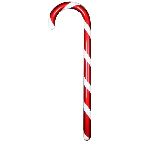 Pemberly Row 48" Plastic Candy Cane Christmas Ornament in Red and White