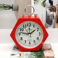 thumbnail image 3 of Kugisaki Alarm Clock Cute Analog Digital Quartz Clock Battery Operated Frosted Texture Simply Design for Living Room Bedroom Bedside Desk Decorative, 3 of 4