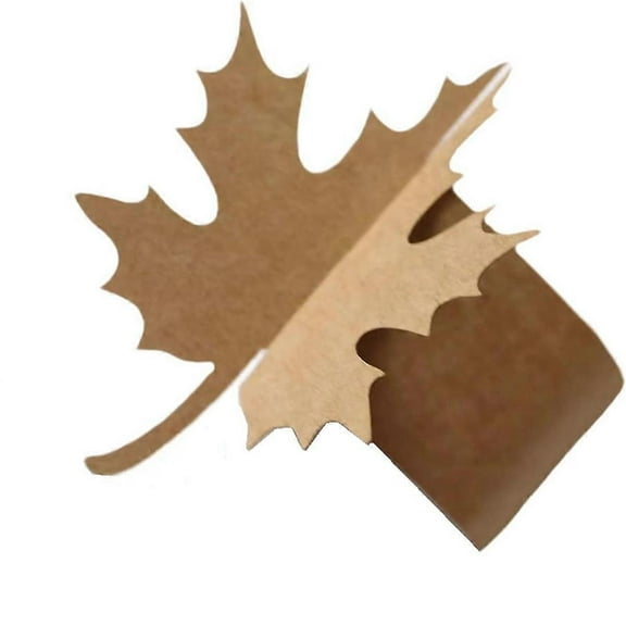 Autumn Paper Napkin Band,Thanksgiving Napkin Ring Self Adhesive,50PCS Fall Maple Leaves Wraps Bands,Table Setting