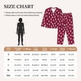thumbnail image 4 of Pofeuu white Tree red plaid Print Womens Pajamas Set Long Sleeve Sleepwear Button Down Nightwear Soft Pj Lounge Sets Button Down Pajamas Women-Large, 4 of 7