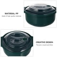 thumbnail image 3 of QJUHUNG Microwave Steamer Rice Cooker Pasta Noodle Veggie Food Container 18X16.5CM, 3 of 6