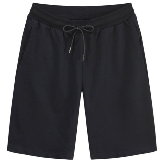 Plebaso Casual Shorts for Men Drawstring Summer Beach Shorts Solid Color Comfy Vacation Shorts with Pockets