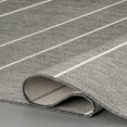 thumbnail image 4 of nuLOOM Alaina Indoor/Outdoor Striped Dark Grey 4' x 6' Casual Area Rug, 4 of 9
