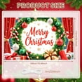 thumbnail image 2 of Green Wreath Merry Christmas Banner Red Baubles Christmas Display Candy Cane Gold Stars Xmas Backdrop for Christmas Party Holiday Decoration Family Party, 2 of 9