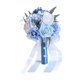 thumbnail image 3 of Ramo de novia de boda, flores artificiales, rústico, versátil, romántico, para novia. Azul claro, 3 of 9