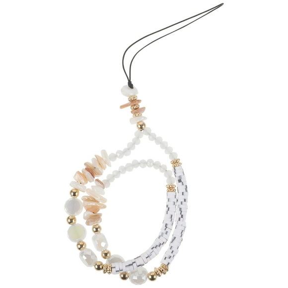 Dije de cuentas para correa de teléfono Dije de cuentas para teléfono celular Correa de muñeca con cordón para teléfono kawaii