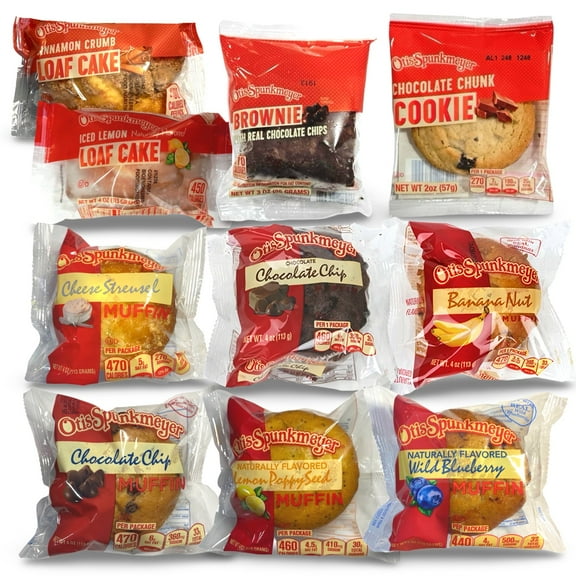 Otis Spunkmeyer Otis Spunkmeyer 10 Unique Snack Cakes Sampler Pack Includes Brownies, Cookies, Loaf Cakes and Muffins