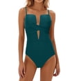 thumbnail image 1 of Tankini pour Femmes Maillots de Bain Amincissants Rétro Plissés Rembourrés Rétro Maillots de Bain pour Femmes Vert Armée, 1 of 4