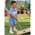 thumbnail image 3 of BemeyourBBs Toddler Baby Boy Golf Outfit Infant Baby Boys Summer Clothes Golf Cart Contrast Button Collared Short Sleeve Shirts and Shorts Set Baby 2 Piece Summer Outfit, 3 of 9