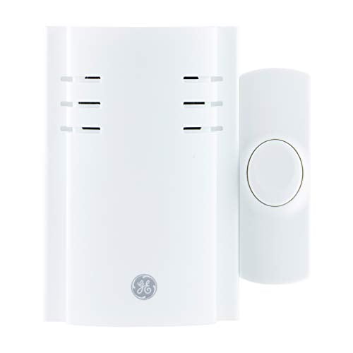 GE Wireless Doorbell Kit, 2 Melodies, 1 Push Button, 4 Volume Levels