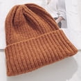 thumbnail image 4 of Skymirror Fashion Women Autumn Winter Solid Color Knitted Beanie Woolen Yarn Warm Hat Cap, 4 of 8