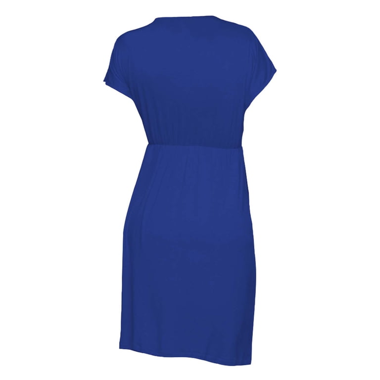Daqian Maternity Dresses Pregnant Women Clothes V Neck Short Sleeved  Maternity Breastfeeding Casual Dress Plus Size Maternity Clothes on Blue  XXL(XXL) - Walmart.com