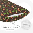 thumbnail image 3 of Naloa Fox In Forest Pillowcase, Throw Pillowcase, Wrinkle-Free, Stain-Resistant with Hidden Zipper for Bedroom Sofa-20"x30", 3 of 6